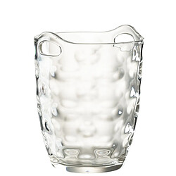 J-Line Seau à glace en plastique transparent 18x18x23 cm
