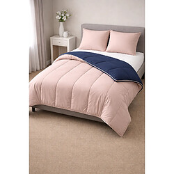 Mortreux Couette Rose pâle/Bleu Marine Mi-saison - 2 personnes - 12981-6