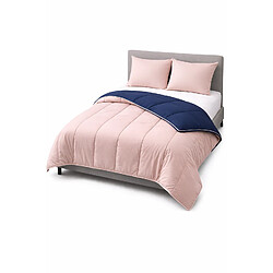 Mortreux Couette Rose pâle/Bleu Marine Mi-saison - 2 personnes - 12981-6