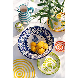 Acheter J-Line Assiette plate en céramique jaune 34x34x2.5 cm