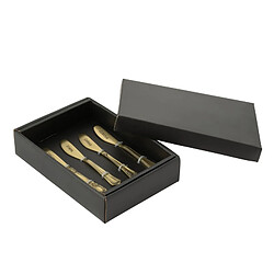 J-Line Boîte de 4 couverts en laiton doré L.15 cm