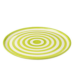 J-Line Assiette plate en céramique vert clair 34x34x2.5 cm