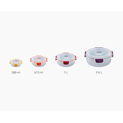 Nest Lock Joseph Joseph set 4 pièces multicolores, contenants ronds hermétiques. pas cher