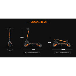 Trotinette electrique Kukirin G3 Pro - Double Moteur 2400W, Vitesse 65km/h, Autonomie 80km pas cher