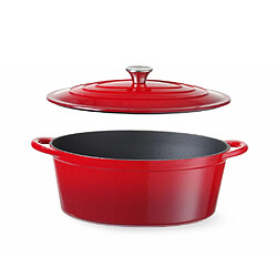 Cocotte en Fonte Emaillée 6,88L Rouge - Hendi