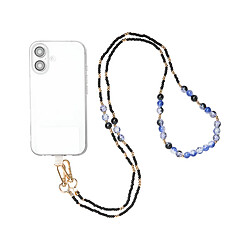 BigBen Bandoulière pour Smartphone Universel avec Perles Amovible Élégant Noir