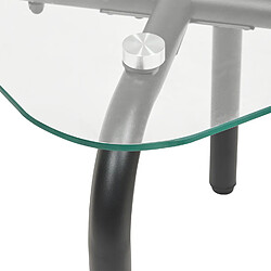 Atmosphera Ensemble de 2 tables à café en verre HECATE - Noir pas cher