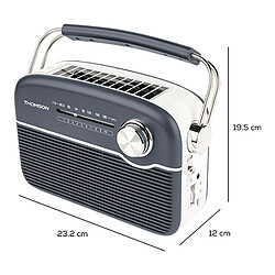 Acheter THOMSON Radio Analogique Compatible Bluetooth DAB/DAB+/FM à Recharge Solaire et USB-C Gris