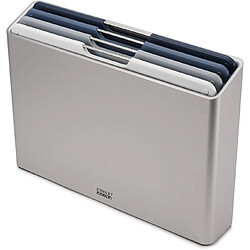 Joseph Joseph Ensemble de 4 planches à découper bleues Folio, codées par couleur, antidérapantes.