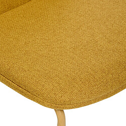 Avis Atmosphera Lot de 4 chaises en tissu et pieds métal NEORA - Ocre et bois