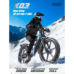 Avis Vélo électrique KIMDYMA K03 Moteur 1000Wx2 26"x4.0" 48V 20AH jaune