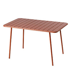 Concept Usine Table de jardin 4 à 6 places 120cm terracotta BERGAME