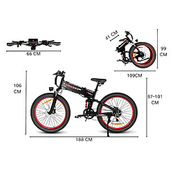 Vélo électrique samebike LO26 Plus,Moteur 1000W,Batterie 15Ah,Autonomie 100km,Shimano 7 V