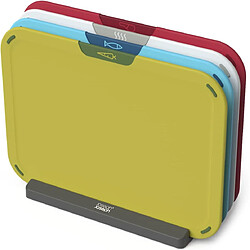 Set de 4 planches Joseph Joseph Duo Icon, codees, antiderapantes, avec support