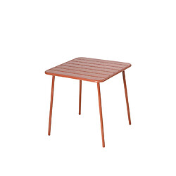 Concept Usine Table carrée 4 places 70x70cm terracotta BERGAME