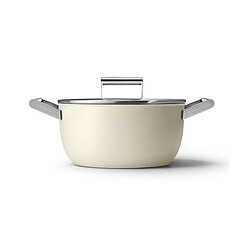 Faitout crème mat 24cm + couvercle - CSF2412CRM - SMEG