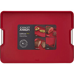 Joseph Joseph Planche à découper multifonction CutCarve Plus rouge antidérapante durable