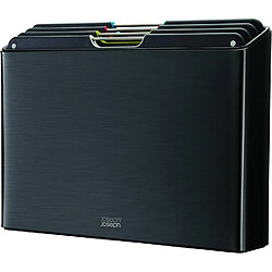 Joseph Joseph Set Folio 4 planches, etui inox noir, codees couleur, antiderapantes, lave vaisselle