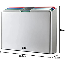 Joseph Joseph Jeu de planches à découper Folio Coast Silver 4 pièces, grande taille, antidérapantes