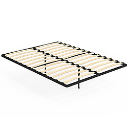 Idmarket Sommier cadre métal à lattes fixe 140 x 190 cm