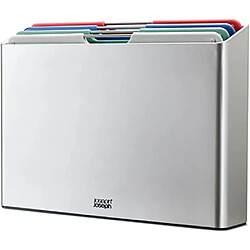 Joseph Joseph Jeu de planches à découper Folio Coast Silver 4 pièces, grande taille, antidérapantes