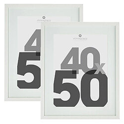 Atmosphera Lot de 2 cadres photo EVA - 40 x 50 cm - Blanc
