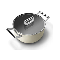 Faitout crème mat 24cm + couvercle - CSF2412CRM - SMEG