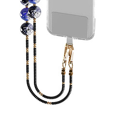 BigBen Bandoulière pour Smartphone Universel avec Perles Amovible Élégant Noir