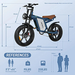 Avis JANSNO Vélo Électrique Dual Moteurs 1500W,Batterie 48V 23Ah - Autonomie 100km,Shimano 7 Vitesses