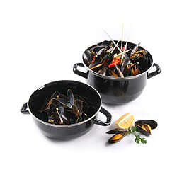 Cocotte à moules émaillée - avec couvercle - Hendi