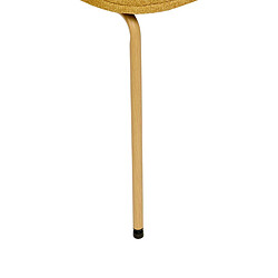Acheter Atmosphera Lot de 4 chaises en tissu et pieds métal NEORA - Ocre et bois
