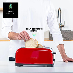 Taurus Grille-pain Vintage Rouge 1400W 2 Fentes Longues