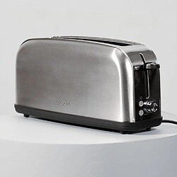 Cecotec Grille-pain Inox 1 Fente Longue 850W 2 Tranches