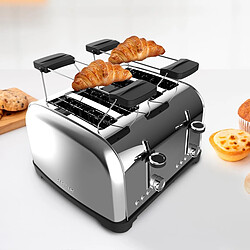 Cecotec Grille-pain Inox 4 Fentes 1700W Support Baguette