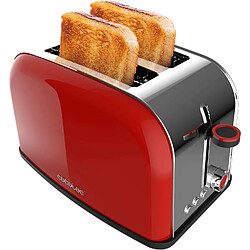 Cecotec Grille-pain Inox Rouge 2 Tranches 850W