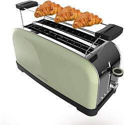 Cecotec Grille-pain Vert Inox Double Fente 1500W Moderne