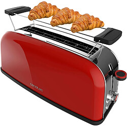 Cecotec Grille-pain Rouge Inox 1 Fente Longue 850W