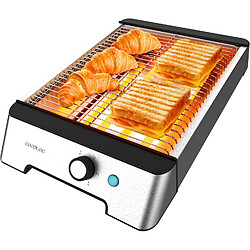 Cecotec Grille-pain Inox 1000W 3 Tranches Quartz