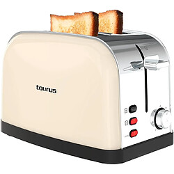 Taurus Grille-pain Beige Inox 2 Fentes 950W