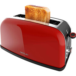 Cecotec Grille-pain Rouge Inox 2 tranches 850W
