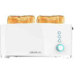 Cecotec Grille-pain 2 Fentes Longues 1000W Blanc