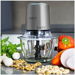 Cecotec Bol-Hachoir TitanGlass 1000 – 4 Vitesses, Lames Titane, 1L