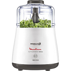 Moulinex Hachoir Électrique 1000W – 2 Lames Powelix, Sécurité, Blanc