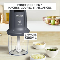 Moulinex Hachoir Électrique Multi Moulinette – 500W, 2 Vitesses, Gris Anthracite