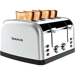 Taurus Grille-pain Inox 1900W 4 Fentes Courtes