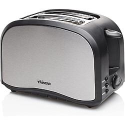 Tristar Grille-pain Inox Noir 800W Double Fente