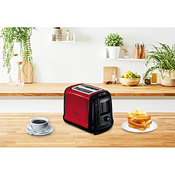 Moulinex Grille-pain 2 Fentes Rouge 850W Dorage Réglable