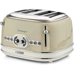 Ariete Grille-pain Vintage Beige 4 Fentes 1600W