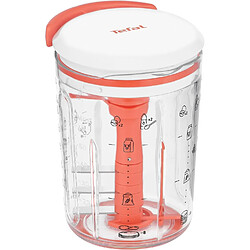 Tefal Hachoir Manuel 3 Lames, Blanc & Corail