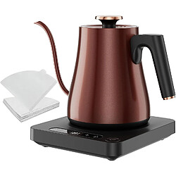 Vendos85 Bouilloire col de cygne 1?L cuivre et noir 1000?W